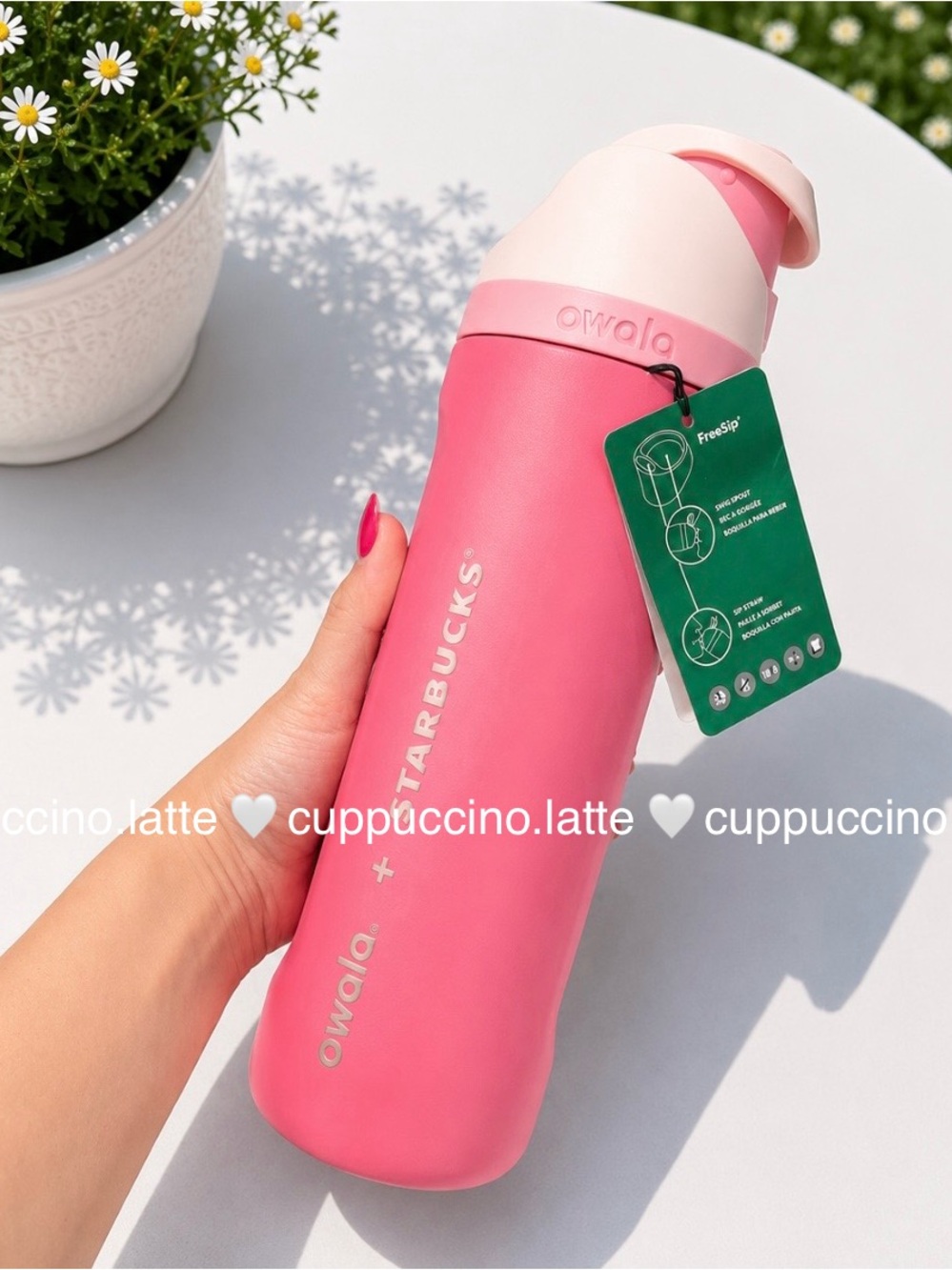 🩷NWT🎀Starbucks x Owala 2026 Pink Drink Stainless Steel Water Bottle Tumbler